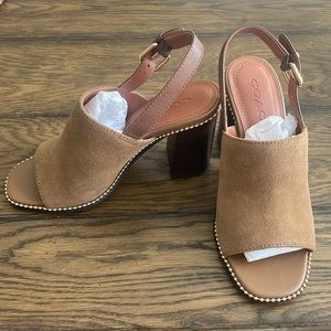 Coach Open Toe Slingback Shoes